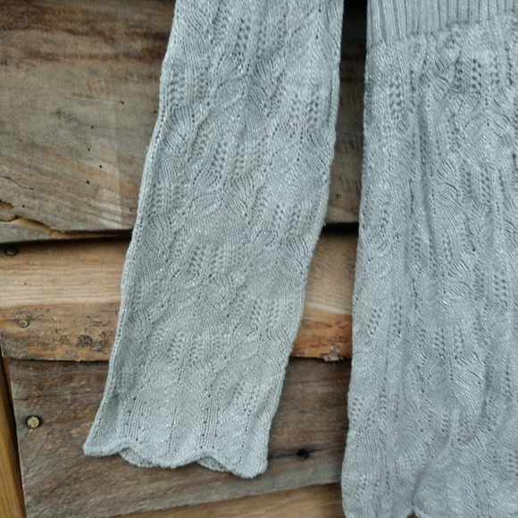 SOLD !! 🆕💥 Designer Valerie Stevens Silver MTLC Sweater NWT Medium - Picture 5 of 12